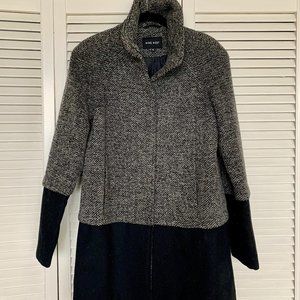 Nine West Warm Winter Coat Black And Gray